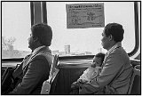 A pensive moment on the "el", Chicago 1980